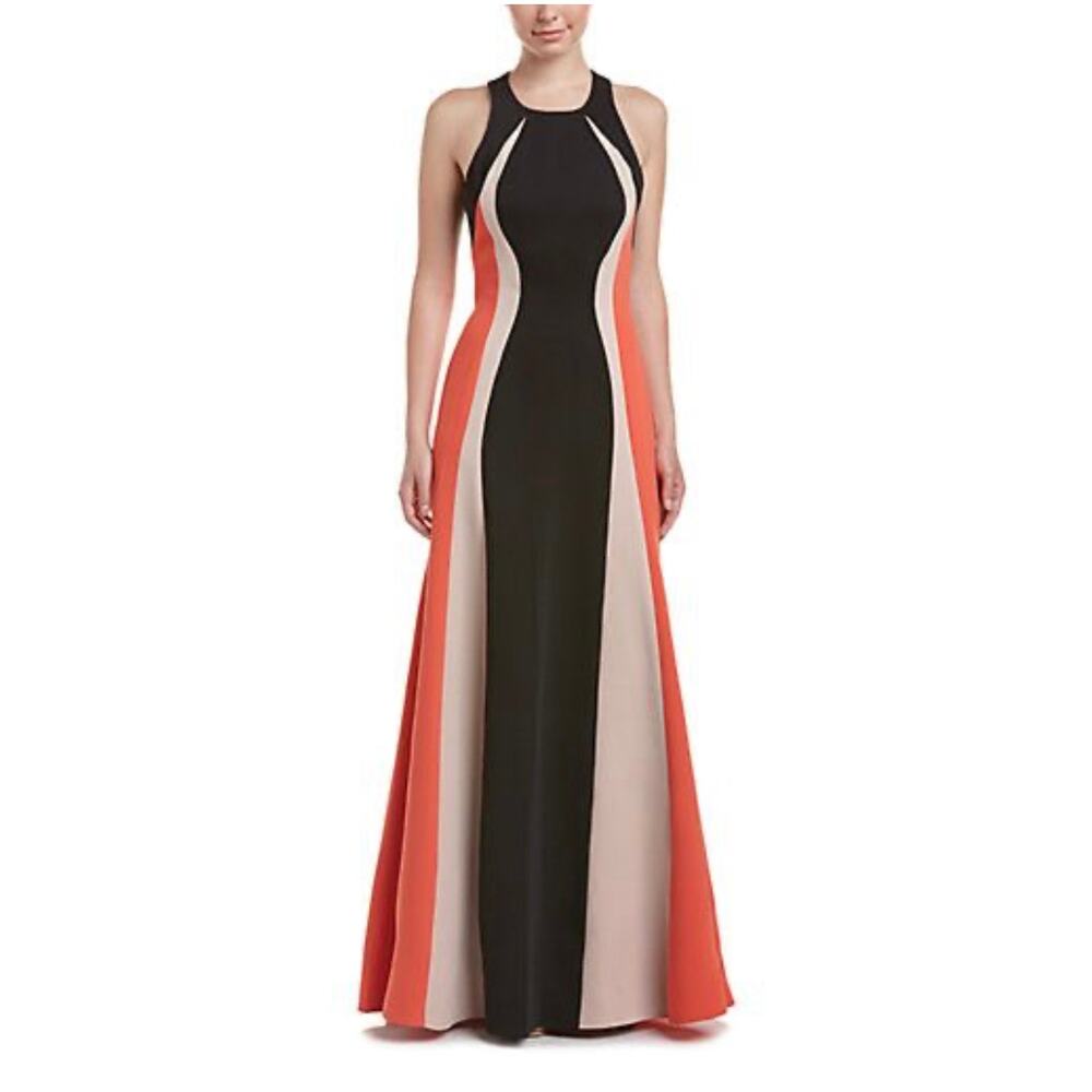 🔥 BCBGMAXAZRIA Johanna Colorblock Gown - Red Carpet Ready! Sz 6 - Picture 2 of 13